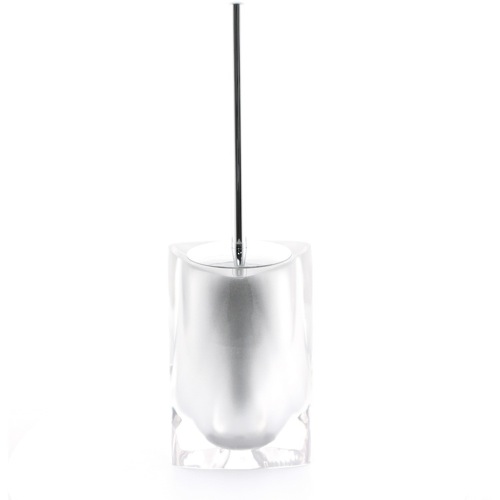 Toilet Brush, Gedy 4633-73, Silver Round Toilet Brush Holder 4633-73